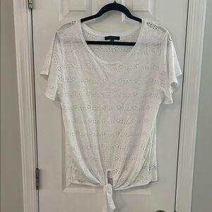 Sanctuary White Eyelet Short Sleeve Top